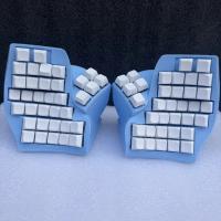 Teclado Dividido Vertical Personalizado 3D 2.4G Monomodo Clavert Kit de Teclado Hot-swap ZMK Teclado Mecánico MX Switch Accesorios Para Juegos Ergonomía Azul Teclado Gamer - details 2