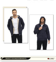 MAGCOMSEN-Sudadera con capucha y forro polar para hombre, abrigo de sherpa, chaqueta cálida a prueba de viento - details 1