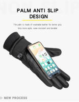 Cycg-guantes cálidos de dedo completo para deportes al aire libre, pantalla táctil, impermeable, a prueba de viento, esquí, bicicleta, Scooter, Invierno - details 11