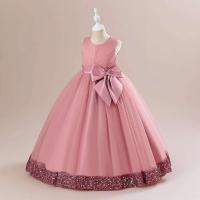 Elegante Vestido de Princesa con Lentejuelas de Esponja Vestido de Fiesta para Niñas en Rosa para Bodas y Graduaciones - details 7
