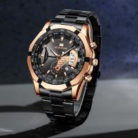 Resistente al agua hombres luminosos reloj de cuarzo deportivo casual correa de acero reloj - details 3