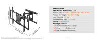 SucceBuy Soporte de TV de movimiento completo para televisores de 37 a 75 pulgadas, 4 brazos articulados, VESA máximo 600 x 400 mm, admite hasta 132 libras - details 6