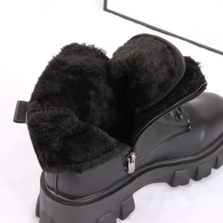 Botas de media pantorrilla para mujer con cordones y cremallera, botines deportivos de tacón grueso, estilo Chelsea, moda, otoño/invierno, nuevo estilo - 1