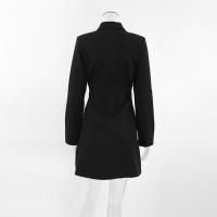 Vestido negro estilo traje diseño de viaje sentido elegante falda corta de moda para mujer - details 8