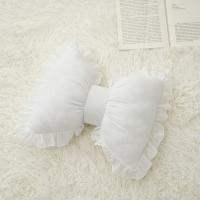 Almohada de soporte para sofá con forma de lazo de regalo, borde de encaje, cojín trasero INS, volantes, almohada transpirable para decoración de habitación para sala de estar - details 1