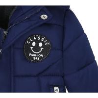 Chaqueta De Algodón Grueso Para Niños Con Cara Sonriente Y Cuello Alto a Prueba De Viento Y Térmica Moda Invierno Con Mangas Largas Y Cierre De Cremallera - details 6