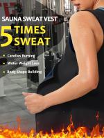 Camiseta sin mangas de neopreno para mujer, traje de sauna para mujer, chaleco de sauna, camiseta sin mangas, entrenador - details 3