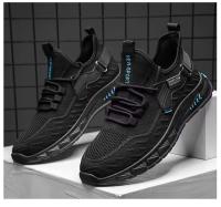 Zapatos de baloncesto transpirables antideslizantes a la moda con logotipo de marca barata, zapatos deportivos informales con amortiguación para hombre - details 14