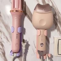Soporte de plástico para alisadores de pelo, soporte blanco sin perforación para rizador de pelo, soporte de rizador para salón montado en la pared, ahorro de espacio - details 10