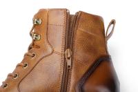 Botas de cuero cómodas para hombre, botines Retro, talla 7 a 13, a la moda, para Primavera, 2023 - details 3