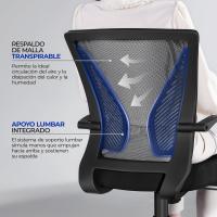 Oficina con Ruedas Regulable en Altura Múlti Color Malla con Función Mecedora Escritorio Despacho Estudio - details 4