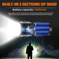 Luz Led Recargable, 200000 Lúmenes, Súper Brillante, Impermeable IPx45, 5 Modos De Luces Flash - details 4
