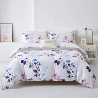 Cubierta de Edredón con Estampado Floral Duvet King Set de Ropa de Cama Suave Microfibra con Patrón Geométrico Funda de Cojín con 2 Fundas de Almohada - details 1