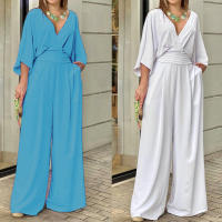 Ropa elegante de invierno para mujer, mono informal de manga corta con cuello en V, Color sólido, a la moda, 2025 - details 3