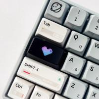 Echome Sombrero de Teclas en Forma de Corazón Transparente Teclado Mecánico de Desplazamiento Corto Personalizado Fresco ABS Accesorio de Juegos y Regalo - details 0