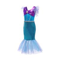 AmyStylish Niñas Princesa Sirena Ariel Cosplay Halloween Fiesta de Cumpleaños Verano Playa Vacaciones Vestido - details 17