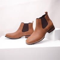 Botas de vaquero occidentales bordadas vintage Botas Chelsea de tacón cuadrado con parte superior baja - details 1