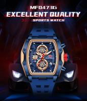 Reloj deportivo de carreras de lujo para hombre, esfera esqueleto de barril, resistente al agua, luminoso, reloj de pulsera para exteriores, reloj de negocios para hombre - details 0