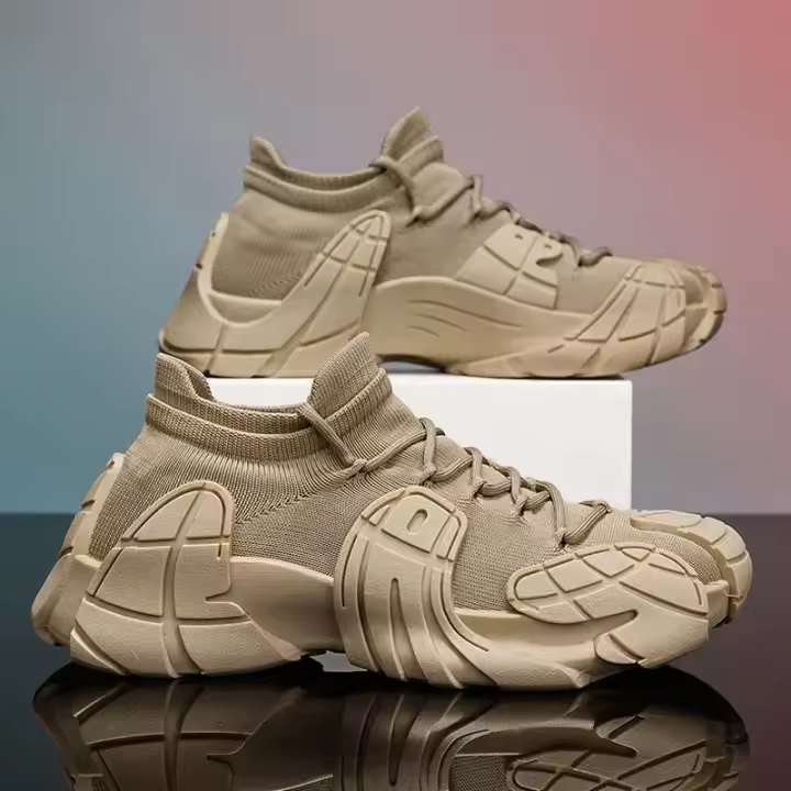 Zapatos deportivos informales para hombre, zapatos de malla ventilados para parejas, calcetines Mecha, zapatos de suela gruesa, zapatillas de ocio, zapatos para correr para hombres y mujeres - 1