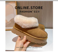 Botas de nieve de cuero Forro polar de suela gruesa Botas cortas de pelo real cálido - details 23