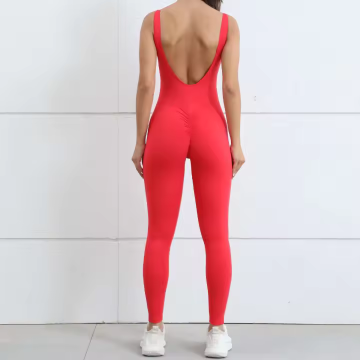 Push Up 2024 Ropa deportiva para mujer Gimnasio Yoga Fierss Vestido de entrenamiento Rojo - 1