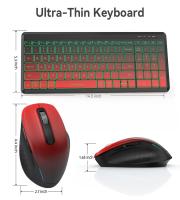 2,4G Bluetooth inalámbrico de doble modo recargable, combinación de teclado y ratón, respuesta rápida sin retraso - details 5