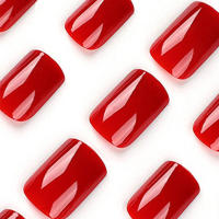 Uñas naturales falsas suaves de Color sólido Simple para mujer para actuación en escenario fiesta maquillaje de manos - details 3