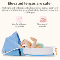 Cama de bebé para recién nacidos, nido de dormir, cama de viaje plegable, mosquitera, Moisés, cesta de dormir infantil para 0-24 meses - details 3