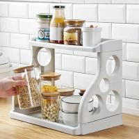 Estantes de cocina versátiles extraíbles y perforados dobles para especias y cuchillos - details 1