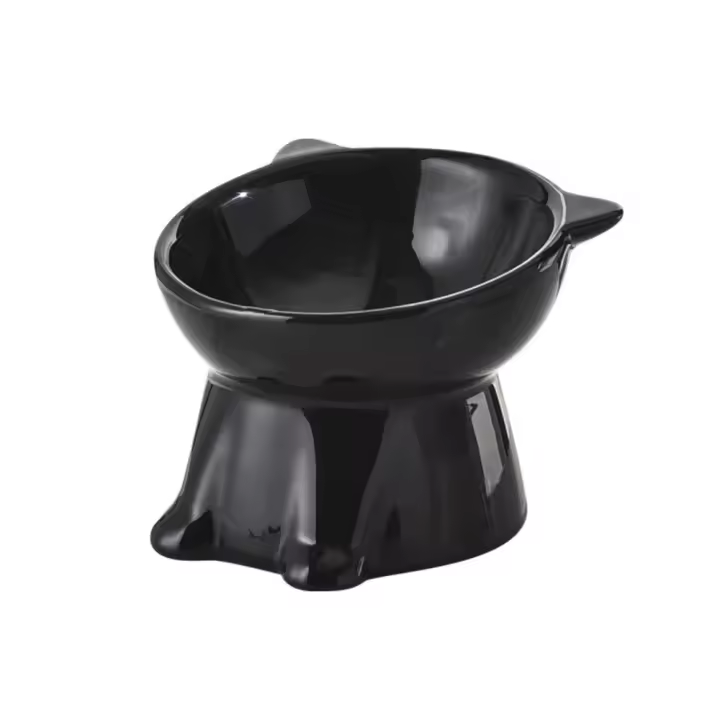 Cuenco de cerámica antigolpes para gatos, cuenco de base alta creativo y bonito para mascotas, alimentador de bebidas para mascotas multiusos antideslizante, contenedor de agua - 1