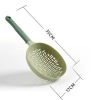 Colador grande de silicona para cocina, utensilios de filtro resistentes a altas temperaturas, mango largo, colador de Pasta, colador de drenaje, cuchara de drenaje - details 4