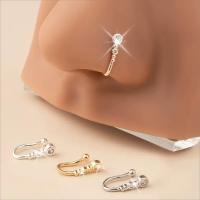 Anillo de Nariz en U Diseñado Estilo Hip Hop Sencillo Zirconia Cúbica Incorporada - details 6