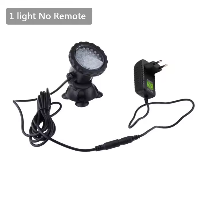 Luces subacuáticas LED RGB, lámpara impermeable, 36LED, punto de luz para piscina, fuentes, estanque, agua, jardín, acuario - 1