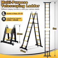 Escalera Telescópica de Aluminio de 5m Portátil, Desmontable, Antideslizante, Extensible, Multiusos, Carga de 150kg Mejoras del Hogar y Herramientas - details 73