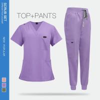 Uniforme médico para quirófano, conjunto de gomas de trabajo para hospital, suministros médicos, traje de cirugía dental para enfermera, ropa de trabajo. - details 19
