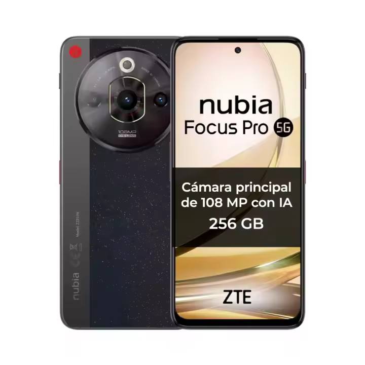 ZTE Nubia Focus Pro 5G, 8GB256GB Libre [VERSIÓN ESPAÑOLA], Pantalla FHD+ de 6,72, 120 Hz, Triple Cámara Trasera 108MP, Cámara Frontal 32MP, Batería 5000mAh, Carga Rápida 33W, T760, - 1