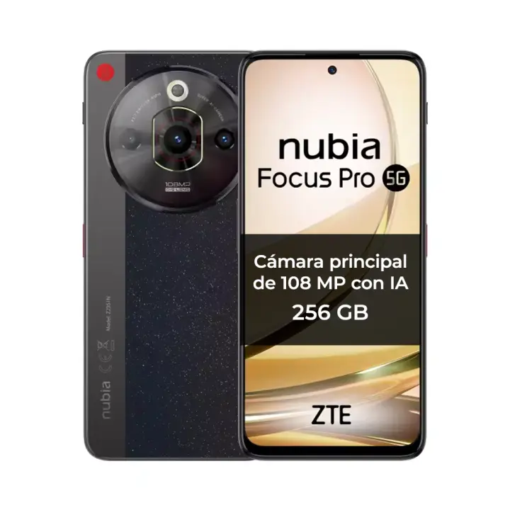 ZTE Nubia Focus Pro 5G, 8GB256GB Libre [VERSIÓN ESPAÑOLA], Pantalla FHD+ de 6,72, 120 Hz, Triple Cámara Trasera 108MP, Cámara Frontal 32MP, Batería 5000mAh, Carga Rápida 33W, T760, - 1