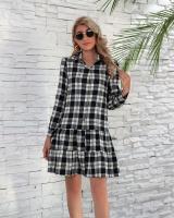 Elegante Vestido Vestido de Manga Larga para Mujer Curvy, Elástico, Bonito Moda de Moda - details 11
