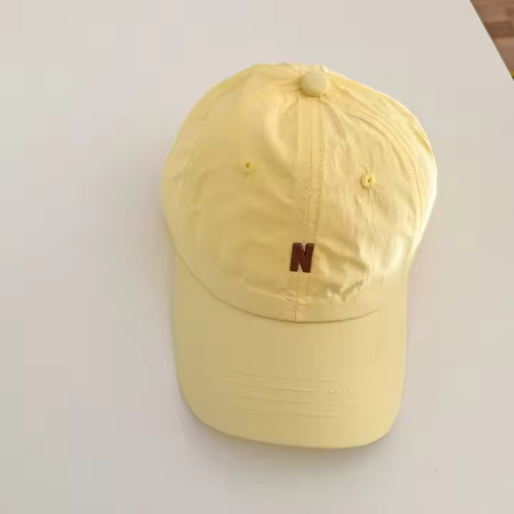 Gorra de béisbol Simple de Color caramelo para niños, gorra de verano con letras N para niños y niñas, gorra con visera de secado rápido para exteriores, gorra con protección solar para niños - 1