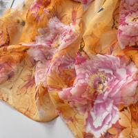 mujer bufanda de gasa Georgette loro Rosa Bandana protector solar playa verano Mantón largo 50*160CM - details 14