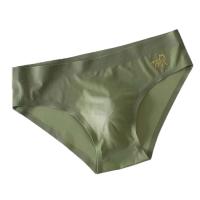 Calzoncillos de seda helada para hombre, ropa interior diaria sin costuras de secado rápido, cintura media, bragas con bolsa convexa en U, sexys, de verano - details 1