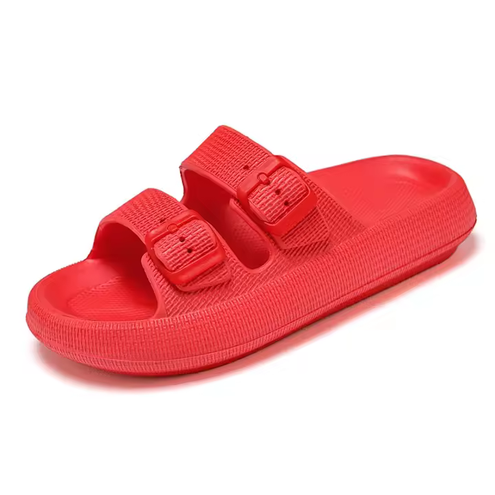Zapatillas deslizantes ajustables Unisex de verano para hombre y mujer, zapatillas con plataforma inferior de suela gruesa, zapatillas antideslizantes de EVA - 1