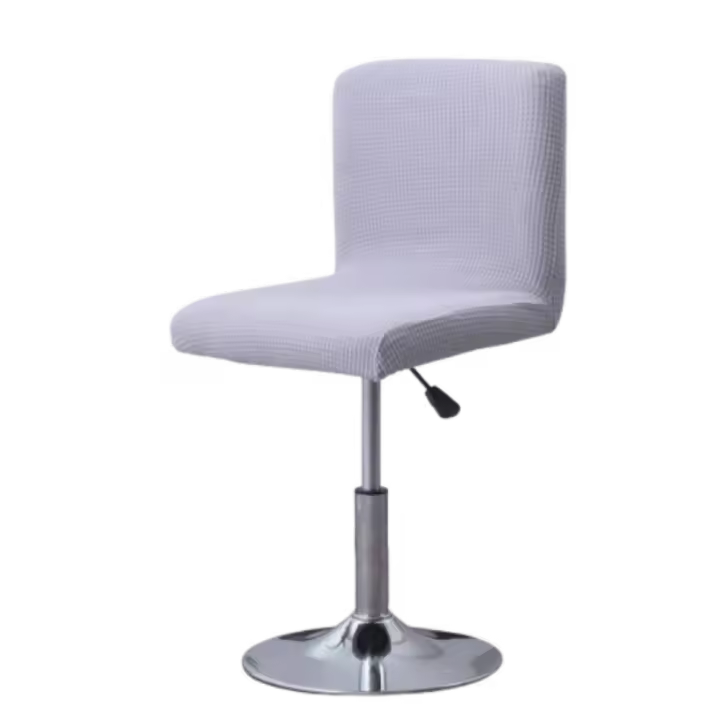 Funda elástica para silla de Bar, cubierta suave a prueba de polvo para asiento de taburete, funda Universal para silla giratoria de Jacquard de Color sólido - 1