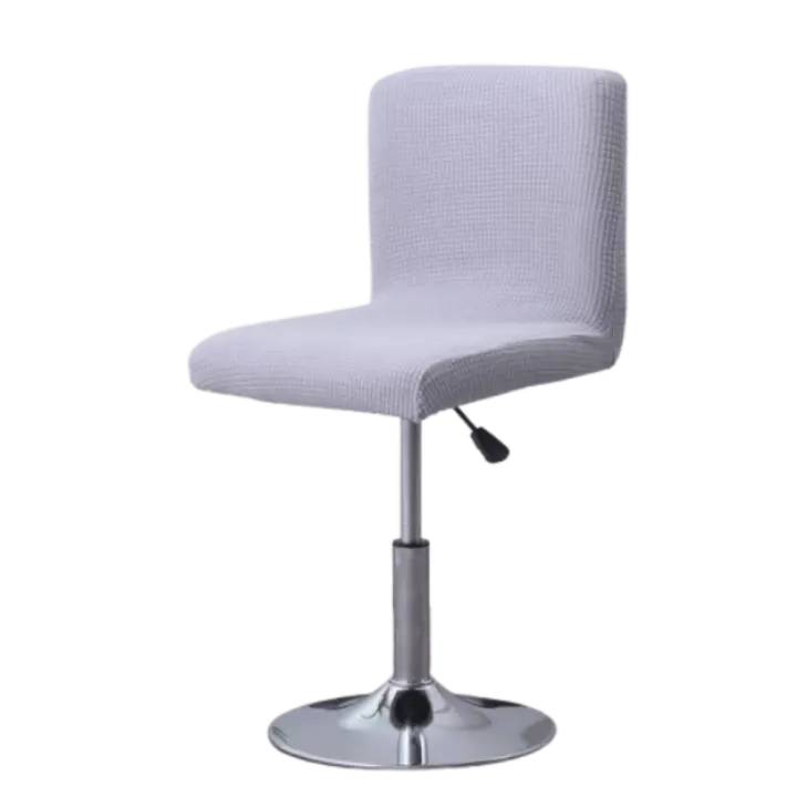 Funda elástica para silla de Bar, cubierta suave a prueba de polvo para asiento de taburete, funda Universal para silla giratoria de Jacquard de Color sólido - 1
