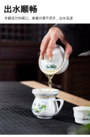 San Cai Gai Bowl Porcelana Cerámica Azul y Blanco Kung Fu Juego de té Empresa Regalo de Negocios - details 6