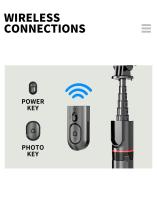 Trípode de Teléfono de Palo de Selfie de Aleación de Aluminio de 104,14 cm, Extensible 3 en 1 con Mando Inalámbrico y Soporte de Trípode de Rotación 360 para iPhone 14/13/12/11 Pro/XS Max/XS/XR/X, para Smartphone Android, portátil, ligero - details 8