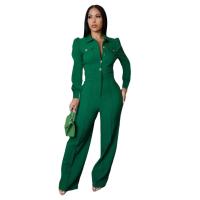 Ropa de mujer europea y americana línea personalizada empalme mono deportivo de manga larga - details 3