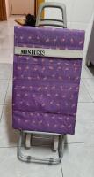 Carrito de compras de 4 ruedas con 2 bolsillos flamencos fucsia. Carrito de compras de calidad. Bolsa de compras. - details 2