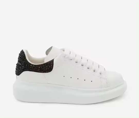 Moda McQueen zapatos blancos zapatillas deportivas anchas zapatos casuales en blanco y negro - 1