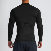 Camiseta de Fitness de Compresión para Hombres con Cuello de Tortuga Gimnasio de Otoño Ropa de Entrenamiento de Manga Larga de Secado Rápido Ideal para Culturismo Material de Poliéster - details 4